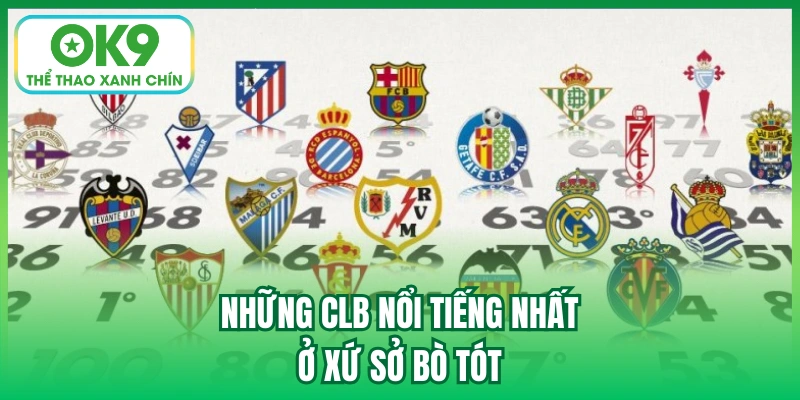 Những CLB nổi tiếng nhất ở xứ sở bò tót